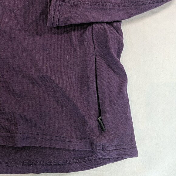 Icebreaker Sport 320 Women XS Merino Purple 1/4 Zip Long Sleeve Shirt Sweater - Picture 4 of 13